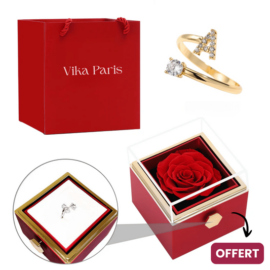 Initial Ring & Eternal Rose Gift Box FREE