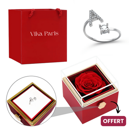 Initial Ring & Eternal Rose Gift Box FREE