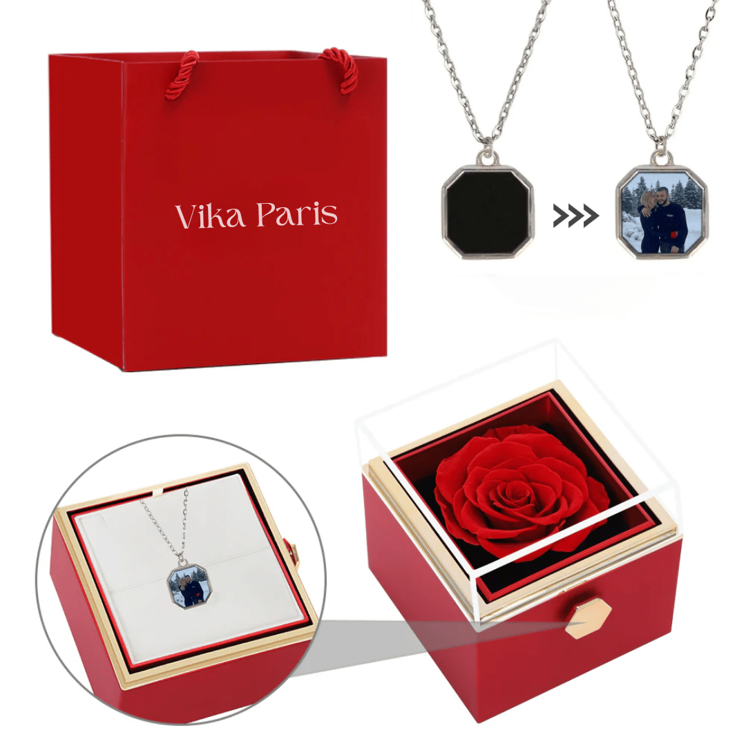 Memory necklace & Eternal Rose Box