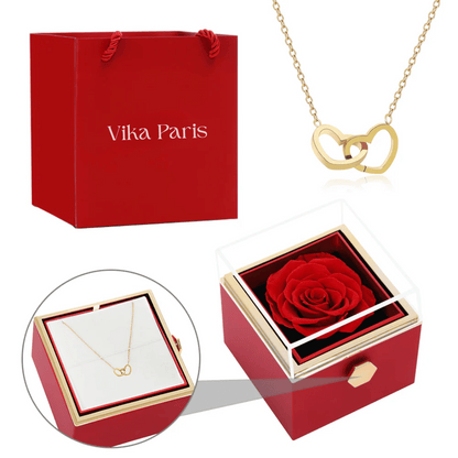 Personalized Engraved Necklace & Eternal Rose Gift Box